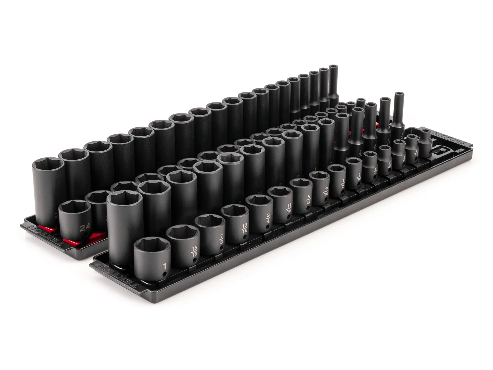 3/8 Inch Drive Impact Socket Set on rails